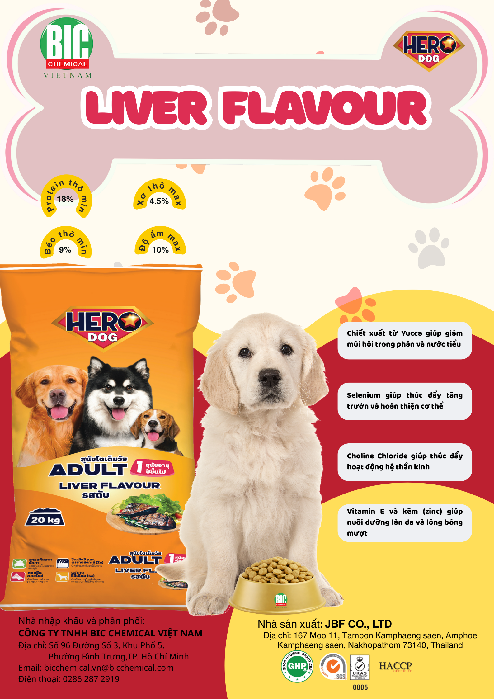 [E-brochure] Thức ăn hạt HERO DOG Liver Flavour